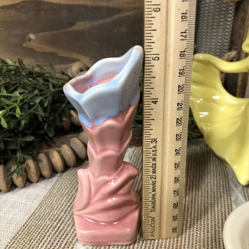 Vintage Home Decor 3pc Lot Cottagecore Grandmacore Shawnee Vase , Walker Pottery